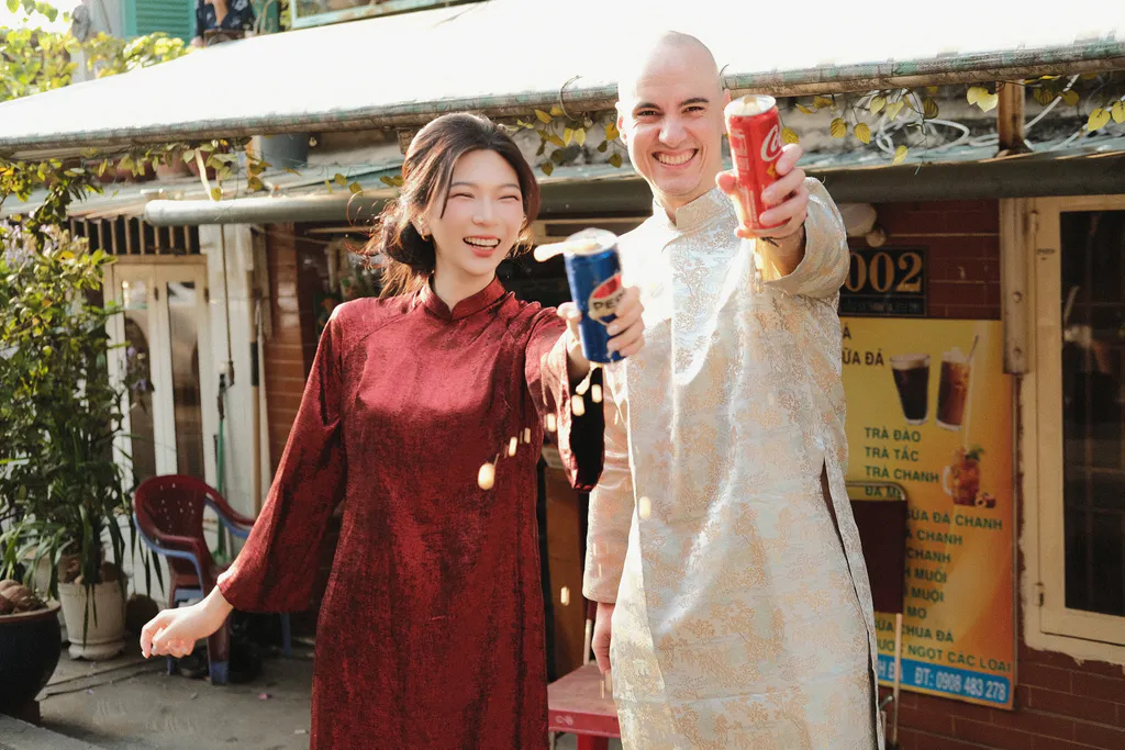Igor と Minh Tâm の結婚写真